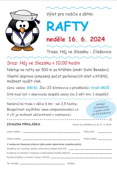Plakátek - výlet pro rodiče s dětmi, 16. 6. z Háje ve Slezsku do Jilešovic