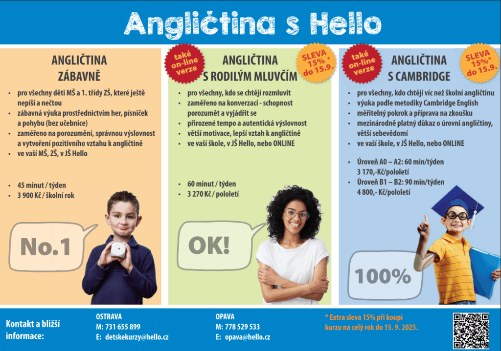 Hello – kurzy pro školní rok 2025/26