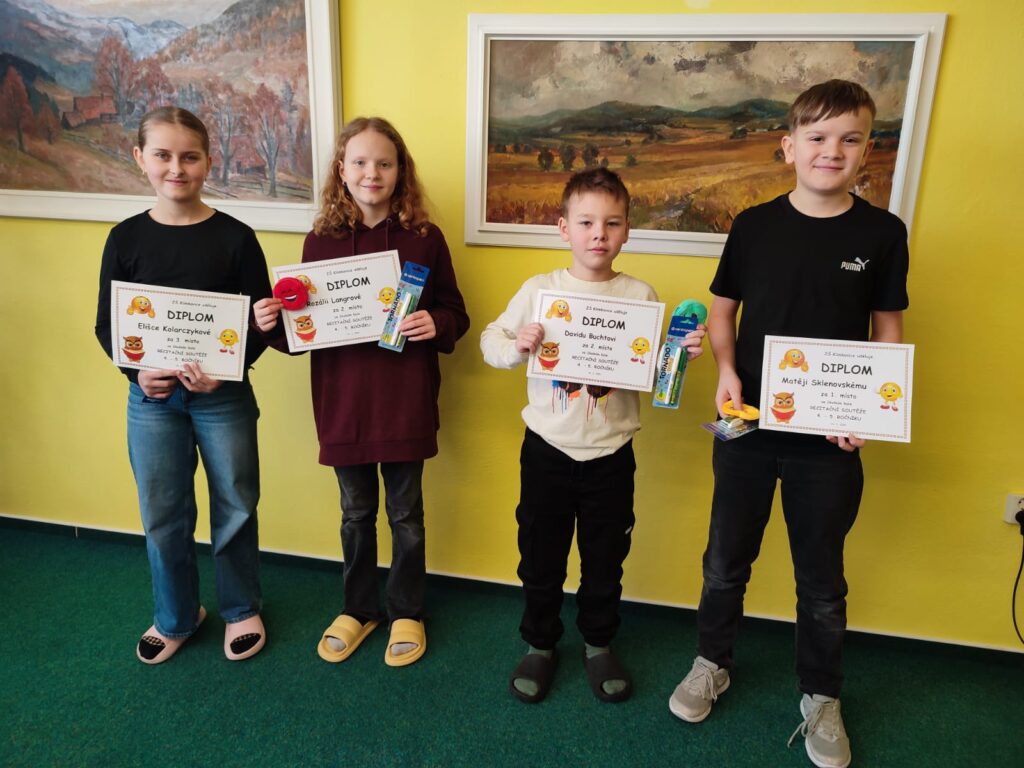 ŠKOLNÍ KOLO RECITAČNÍ SOUTĚŽE ŽÁKŮ 4. A 5. ROČNÍKU