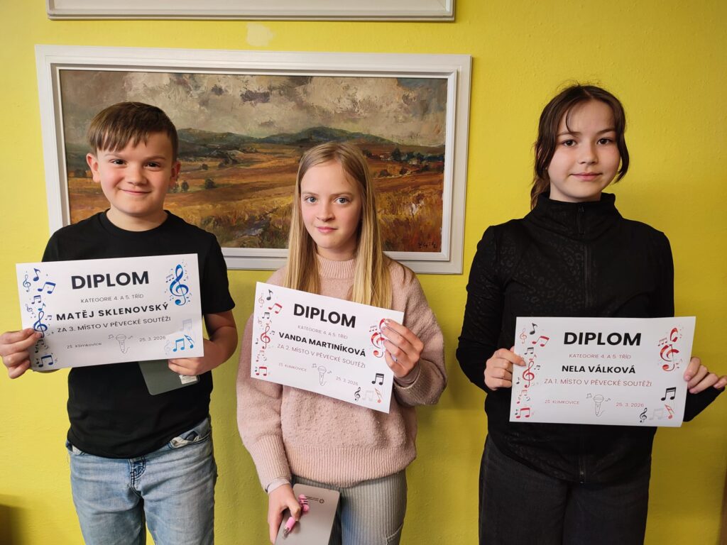 ŠKOLNÍ KOLO PĚVECKÉ SOUTĚŽE 4. A 5. TŘÍD